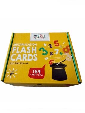 Magic Scholars Large Sturdy Multiplication Flash Cards on Rings Times Tables